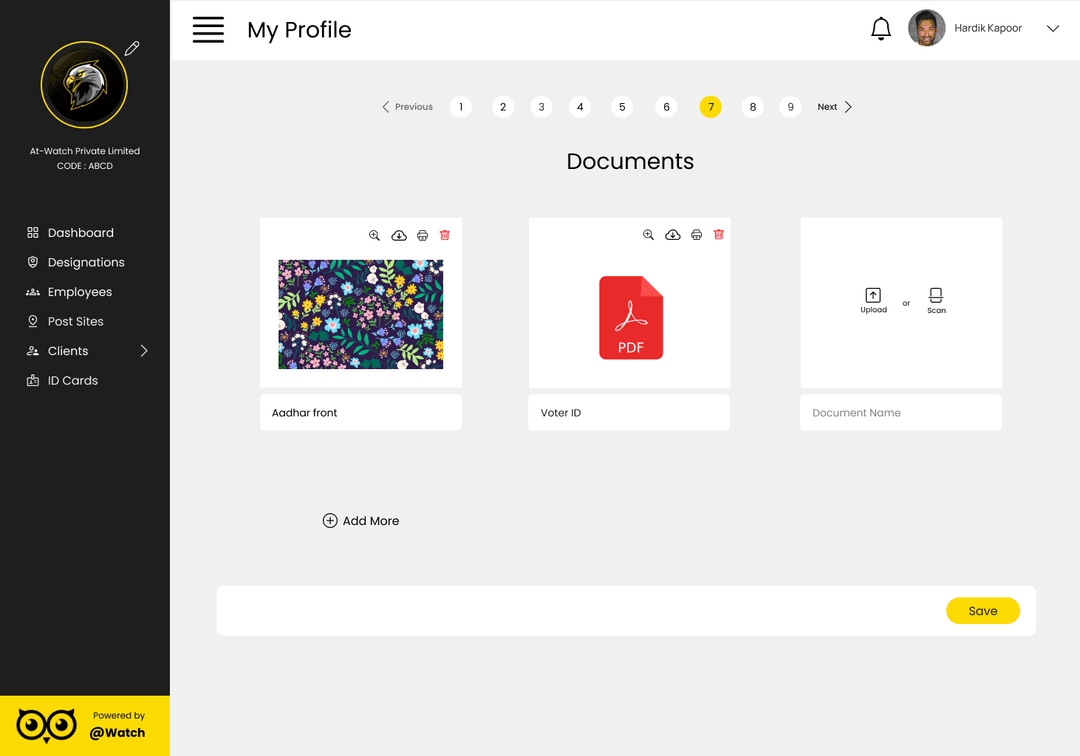 Atwatch dashboard